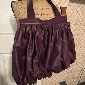 Dennis Basso Purple Leather Bag